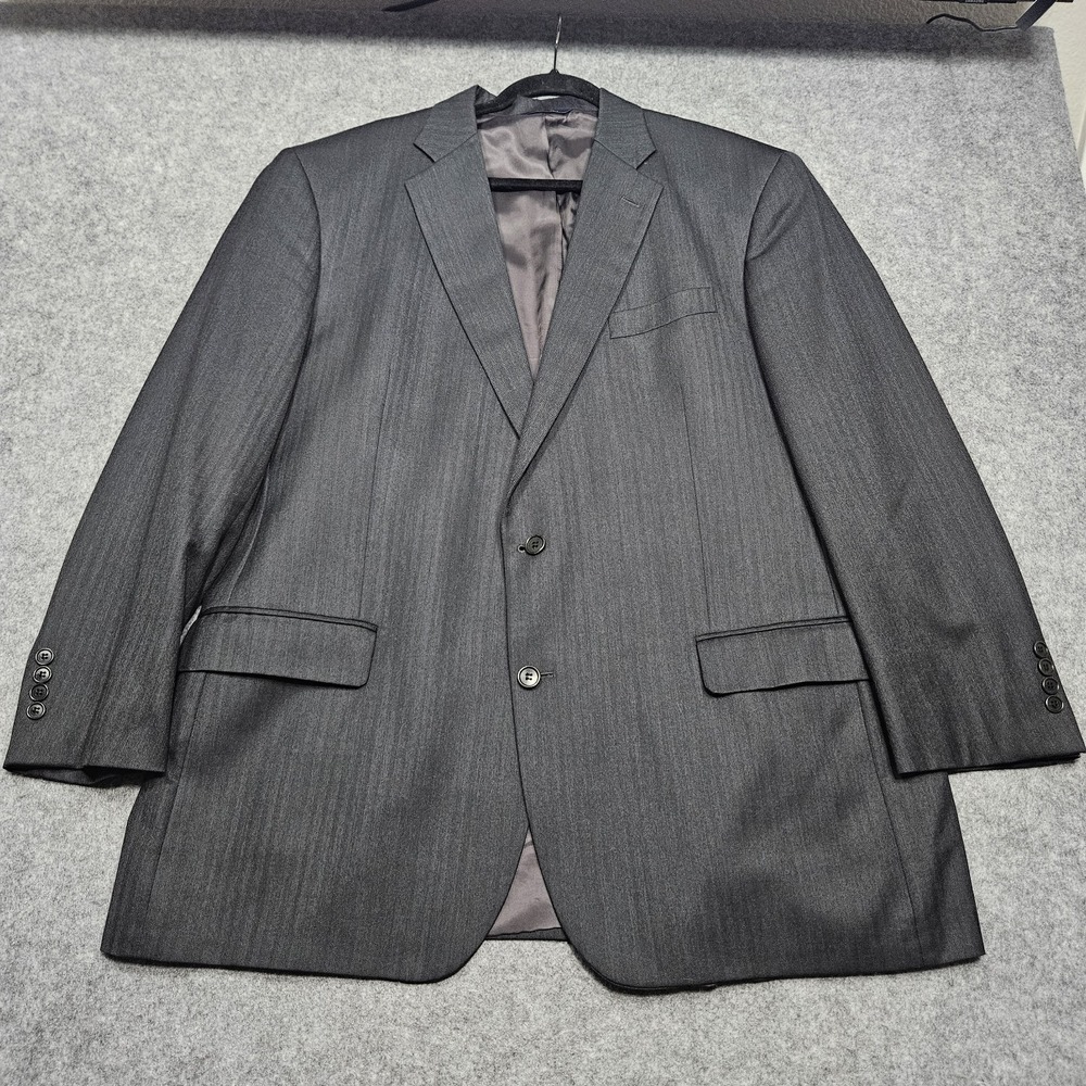 Brooks Brothers Sport Coat Mens 48L Black Wool Saxxon‎ Madison Blazer Suit Coat